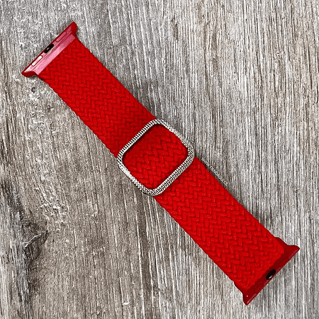 Correa trenzada elasticada Sololoop Ajustable 38/40/41mmcolor:rojo