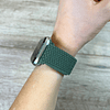 Correa trenzada elasticada Sololoop Ajustable 38/40/41mm color:verde petroleo 