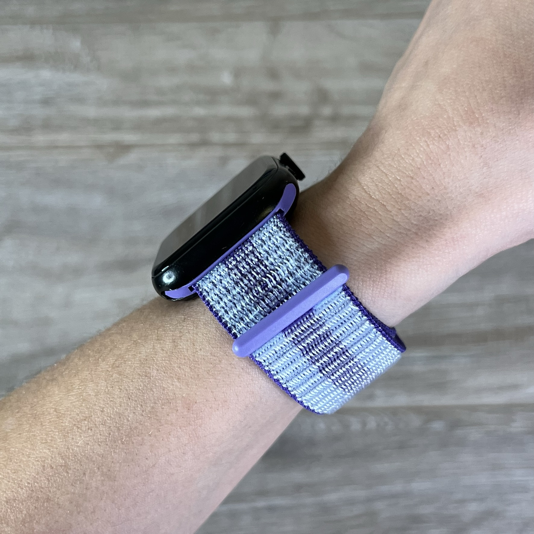 Correa velcro nailon color: lila multicolores (38/40/41mm)