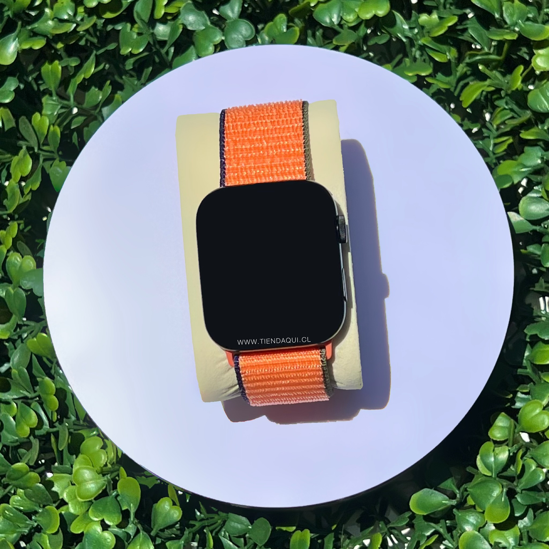 Correa velcro nailon color: naranja con bordes azul y verde (38/40/41mm)