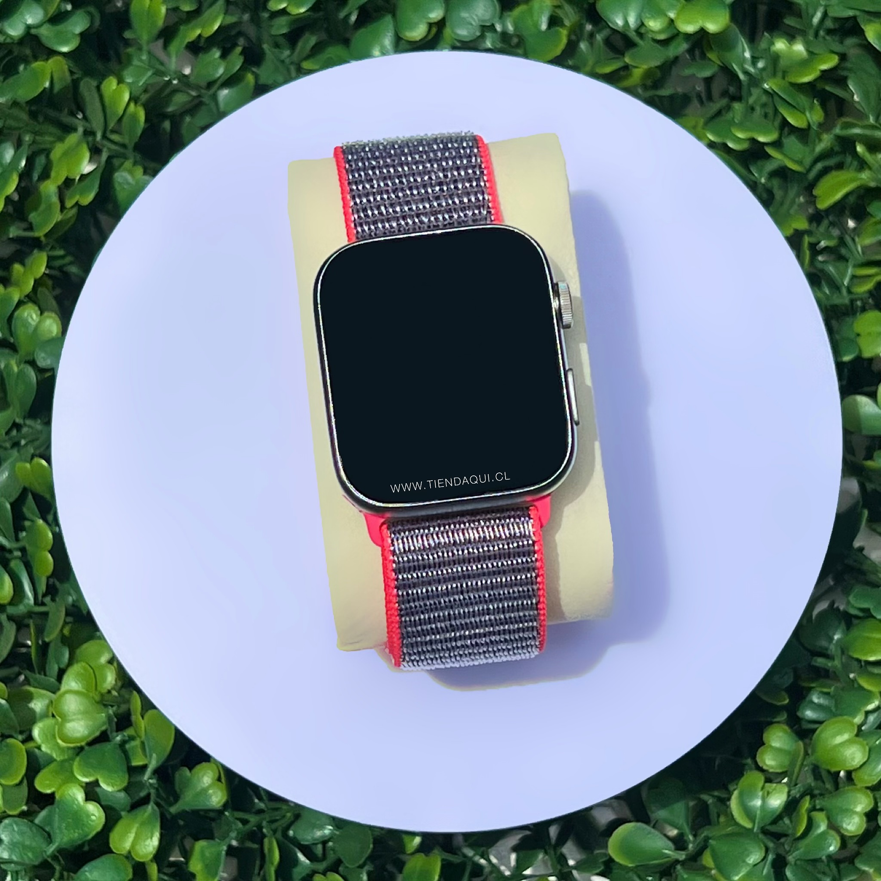 Correa velcro nailon color: gris con bordes rosas (38/40/41mm)