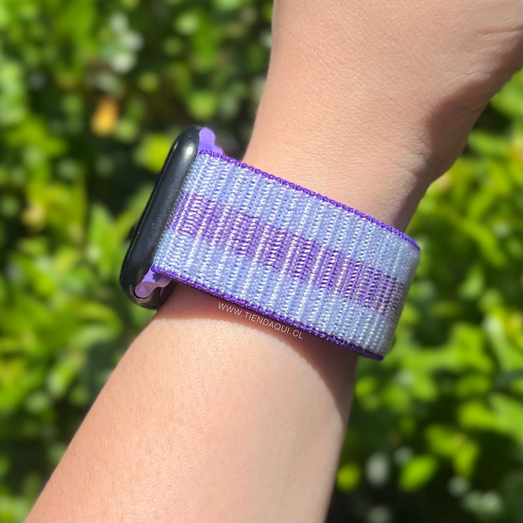 Correa velcro nailon color: lila multicolores (38/40/41mm)