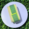 Correa velcro nailon color: gris con bordes verde flúor (38/40/41mm)