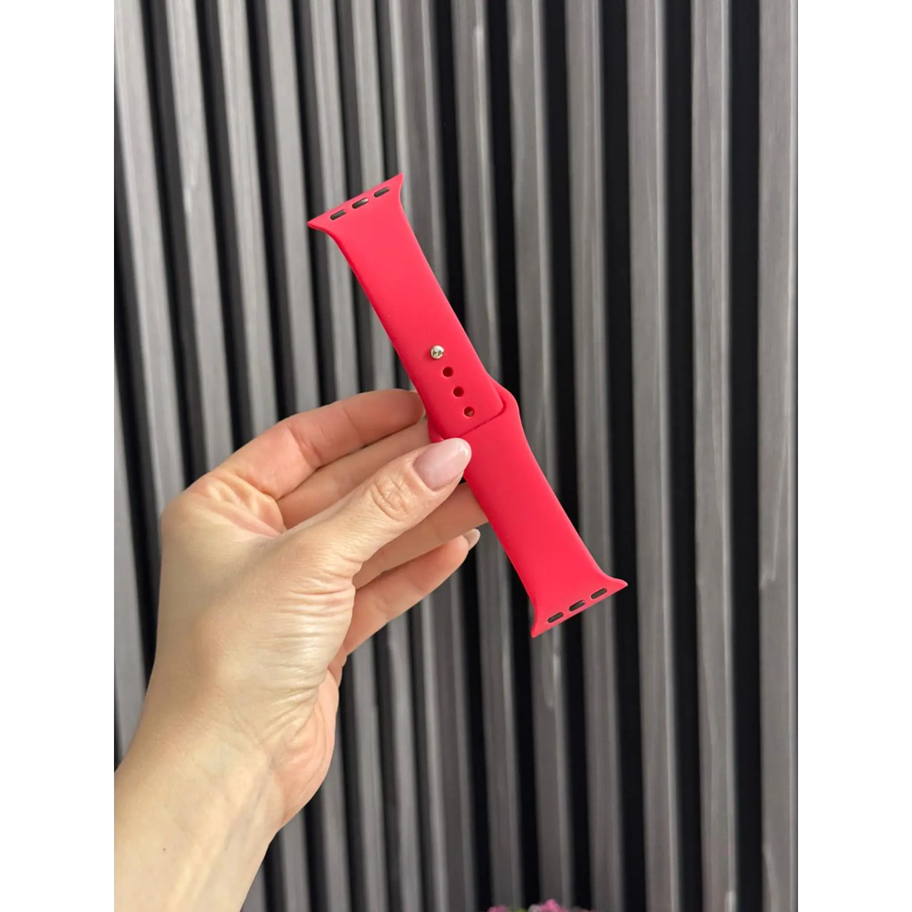 Correa silicona 38/40/41mm color: rojo fucsia
