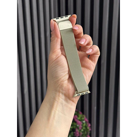 Correa metalizada color: champagne