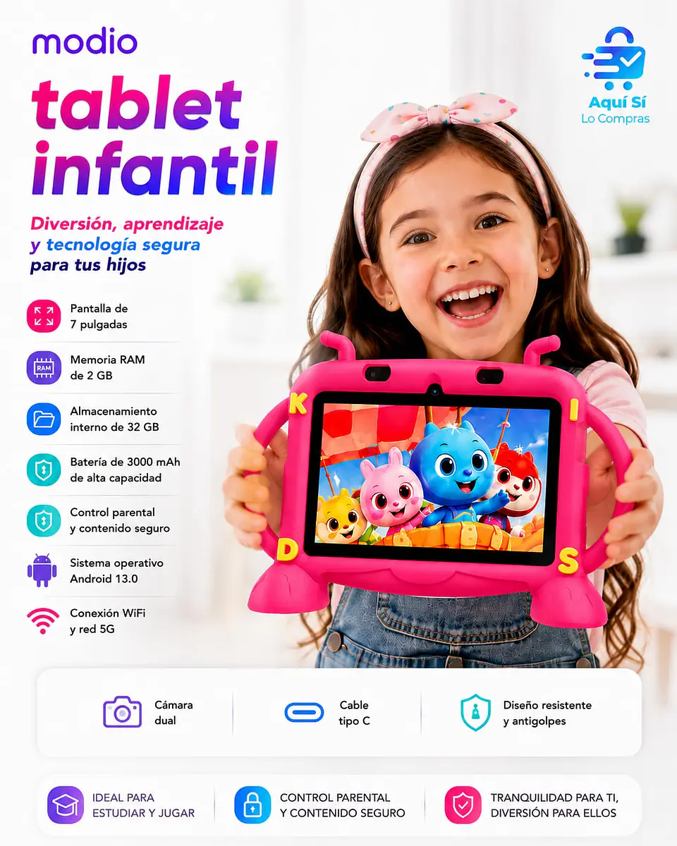 Tablet Infantil Modio M56 1