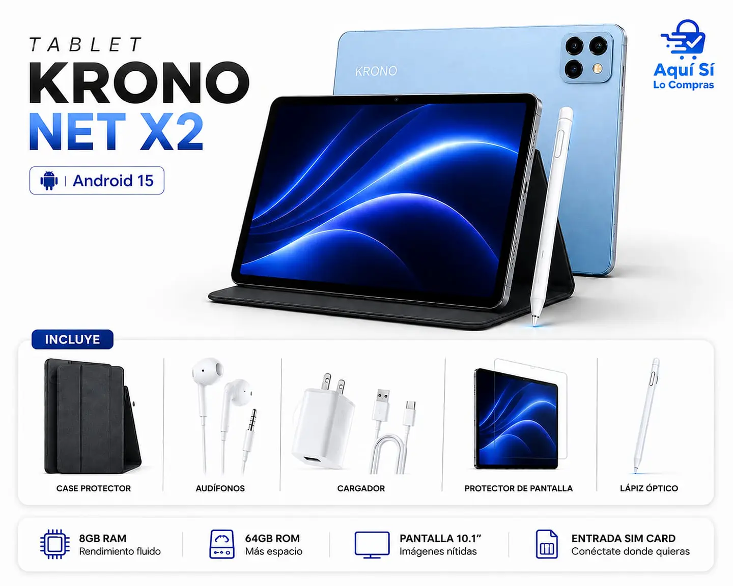 TABLET KRONO NET X2  LÁPIZ 4