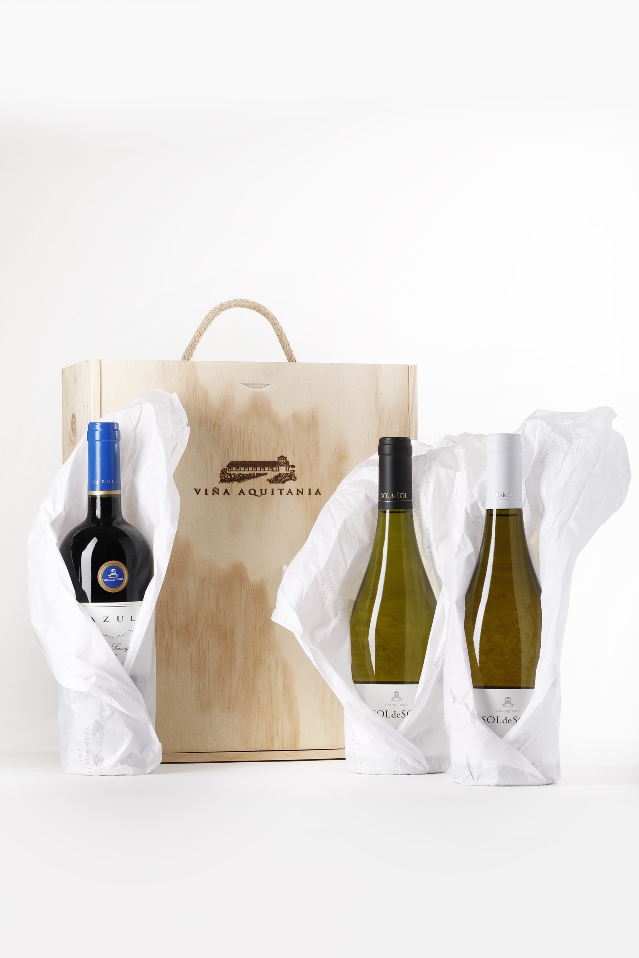 Caja Madera para 3 Botellas