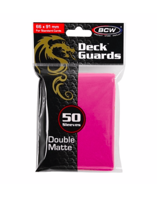 Protectores BCW Double Matte Rosado - Standard 