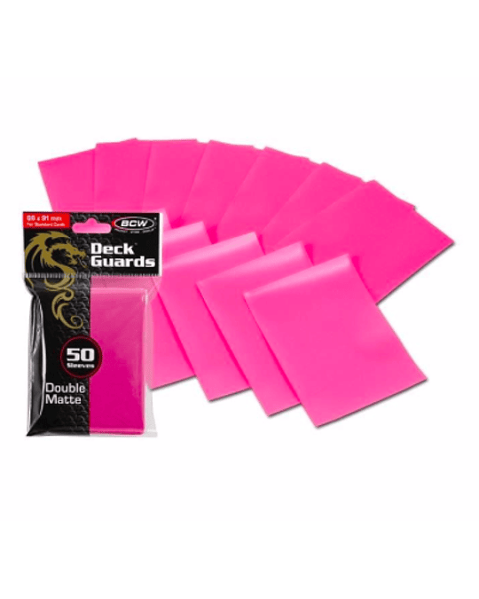 Protectores BCW Double Matte Rosado - Standard 