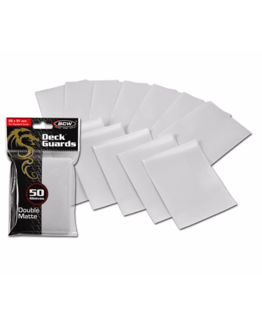 Protectores BCW Double Matte Blanco - Standard 