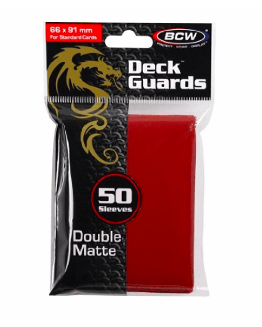 Protectores BCW Double Matte  Rojo - Standard