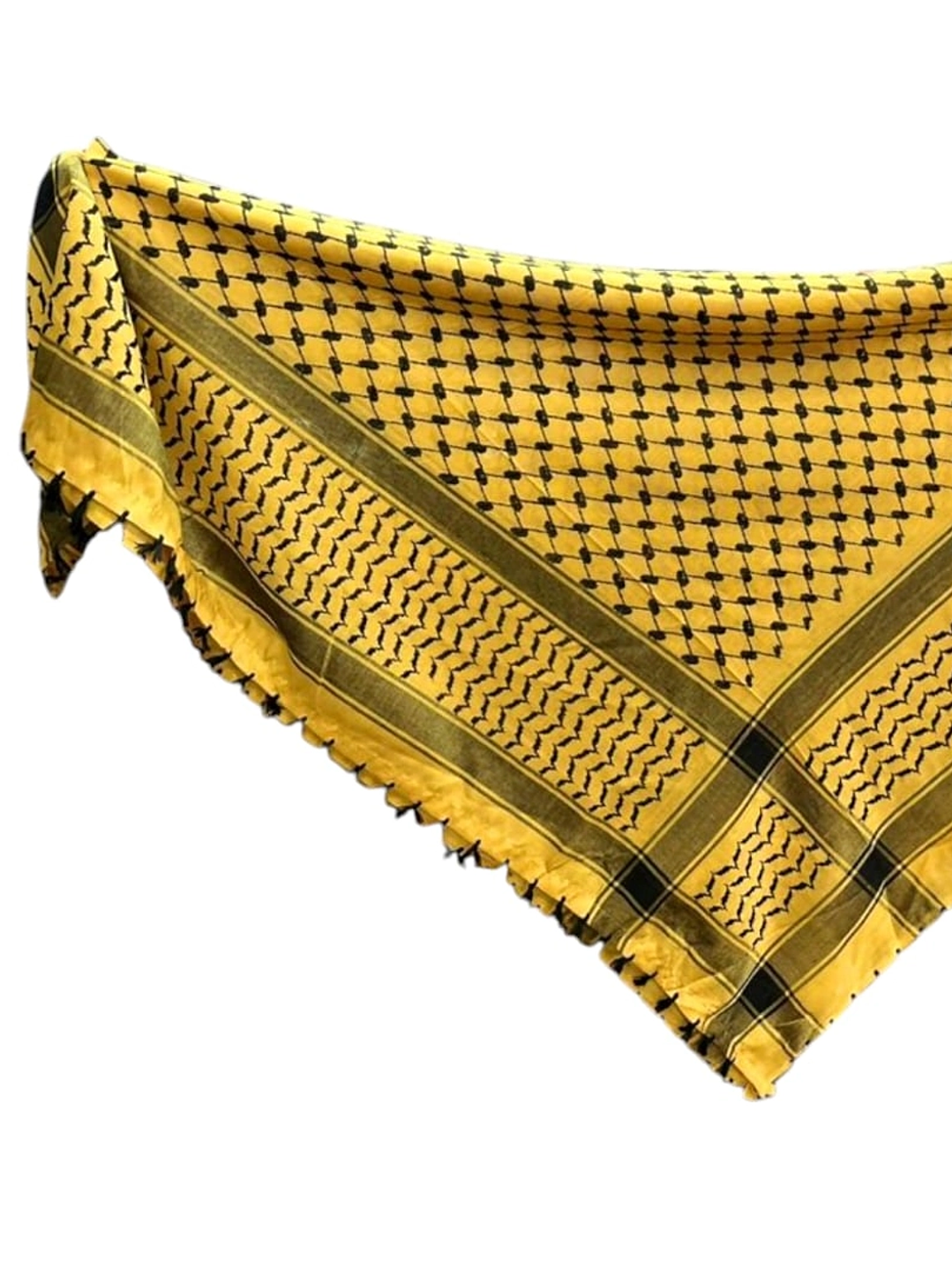 Kufiya Original amarillo y negro 130 x 130 cm 2