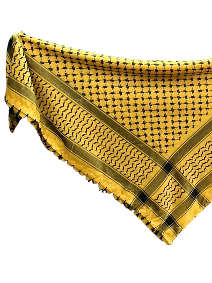 Kufiya Original amarillo y negro 130 x 130 cm 2
