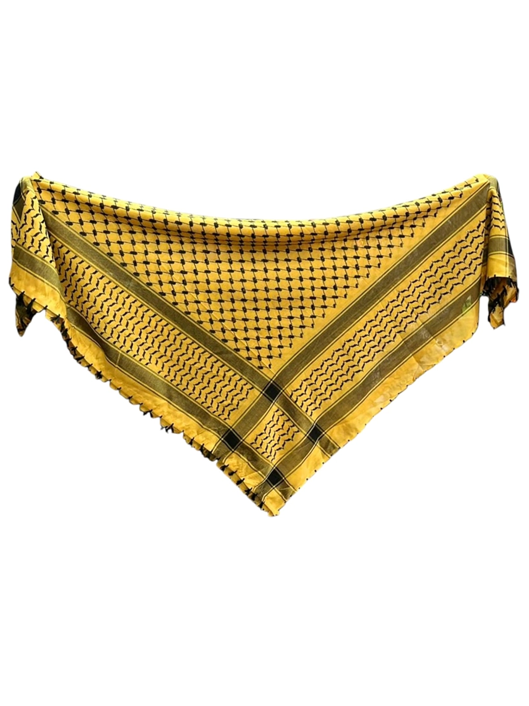 Kufiya Original amarillo y negro 130 x 130 cm 1