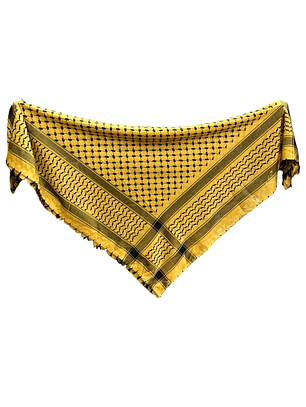 Kufiya Original amarillo y negro 130 x 130 cm