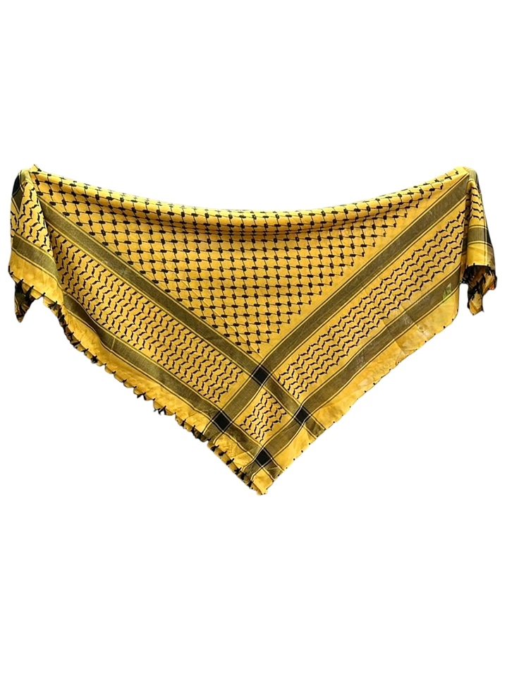 Kufiya Original amarillo y negro 130 x 130 cm 1