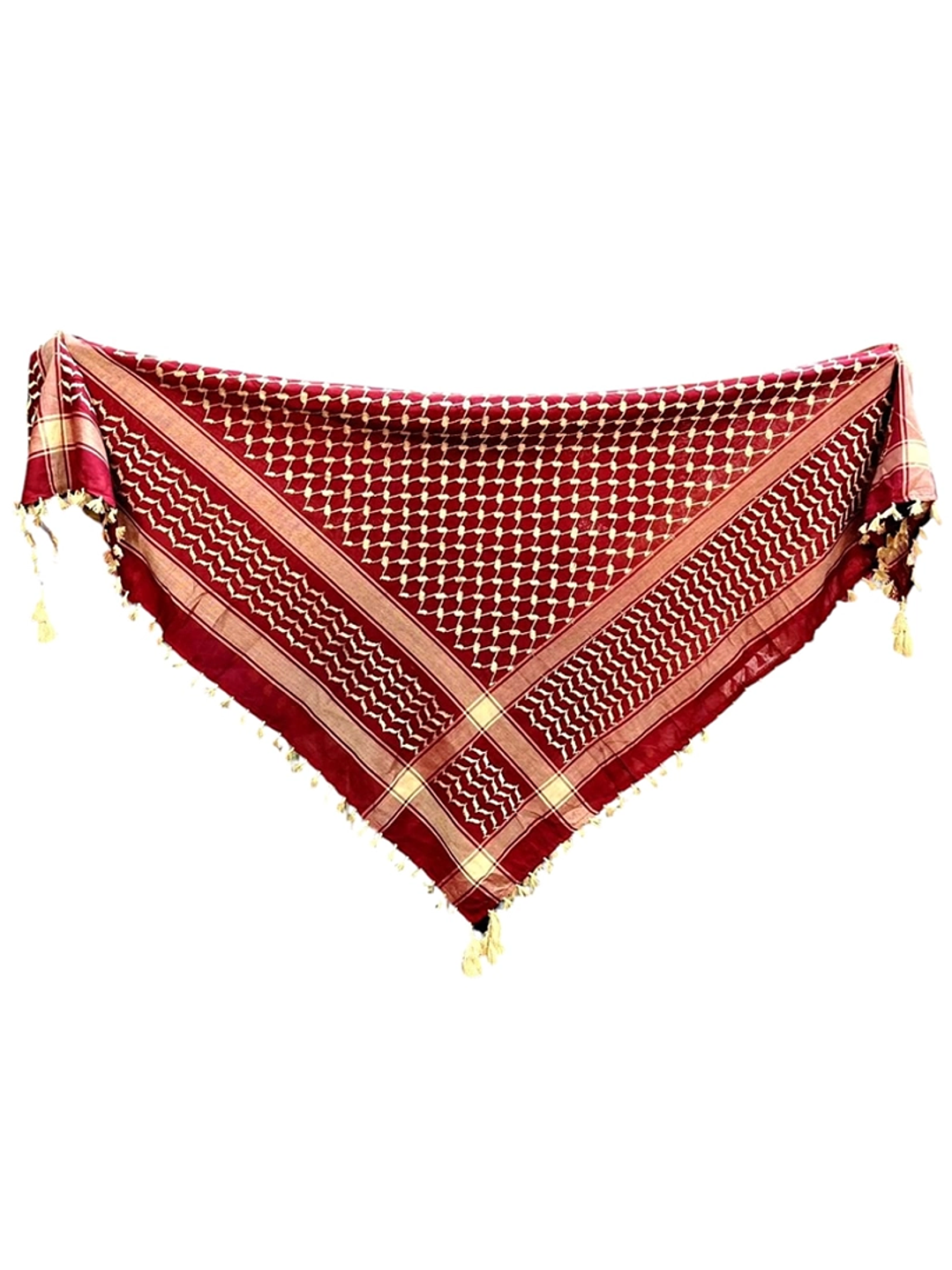 Kufiya Original burdeo 130 x 130 cm  1