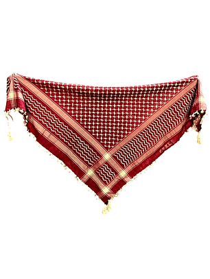 Kufiya Original burdeo 130 x 130 cm 