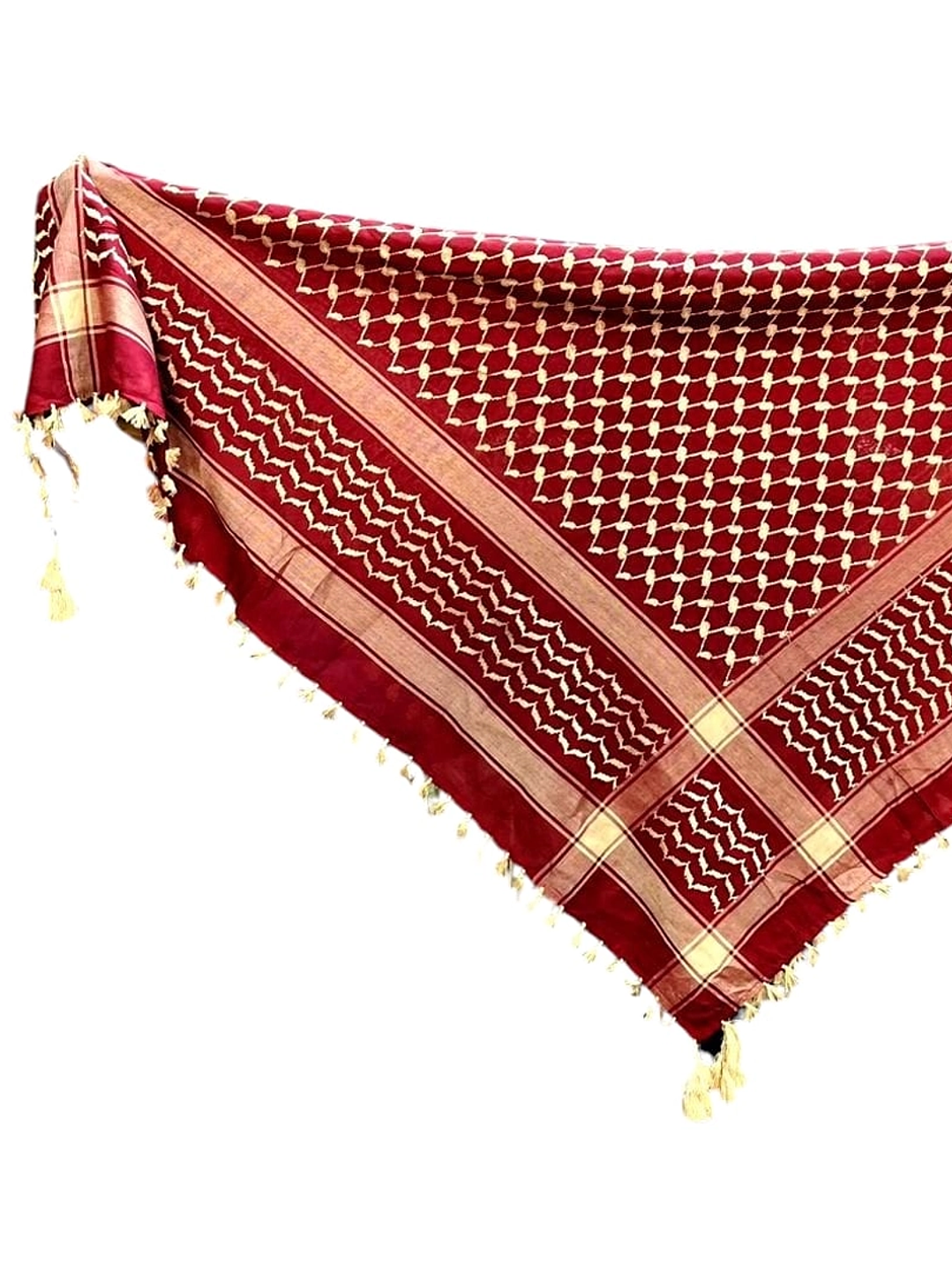 Kufiya Original burdeo 130 x 130 cm  2