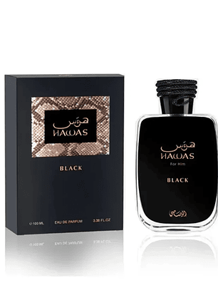 Perfume Hawas Black Rasasi 100ml edp Hombre
