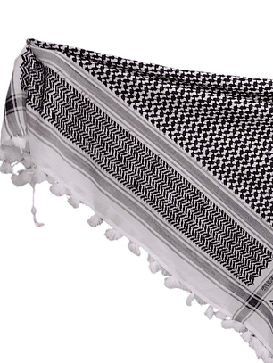 Kufiya Original blanco y negro 130x130