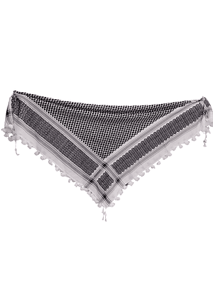 Kufiya Original blanco y negro 130x130