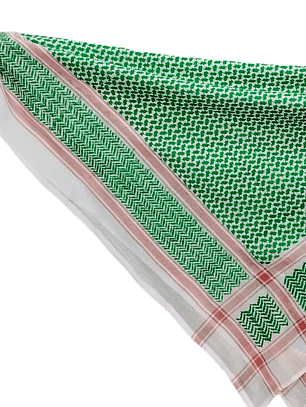 Kufiya Original blanco y verde 130x130