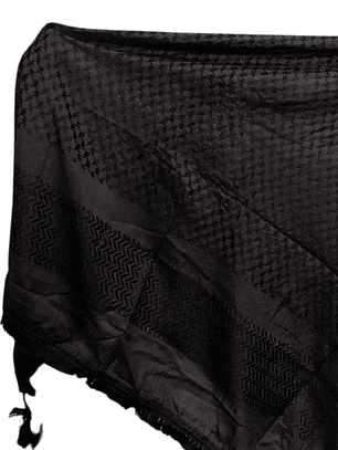 Kufiya original negro completo 130x130cm
