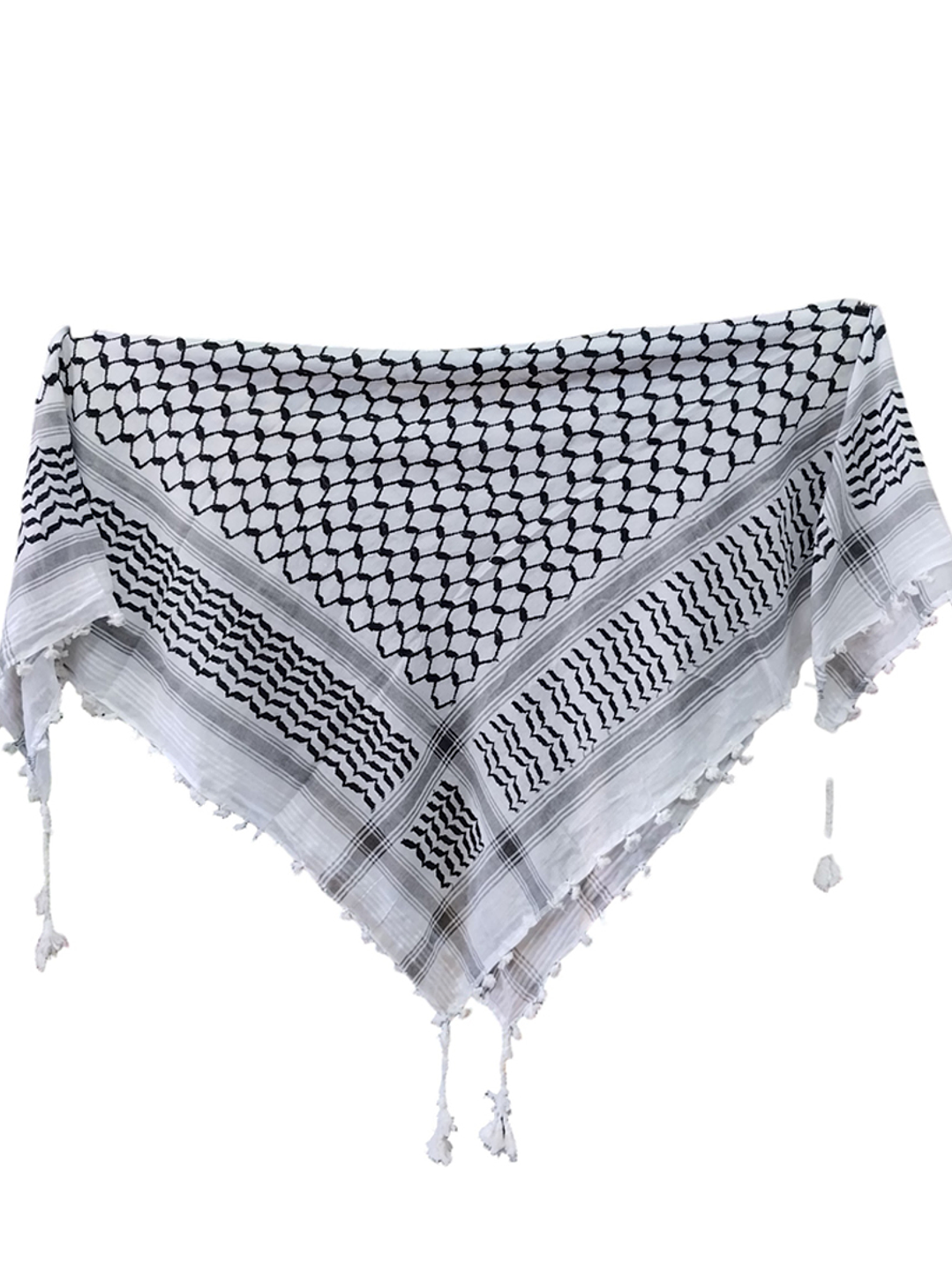 Kufiya Original Clásico 130 cm x 130 cm  Entramado espaciado 1