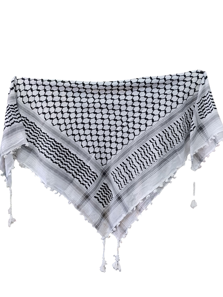 Kufiya Original Clásico 130 cm x 130 cm  Entramado espaciado 1