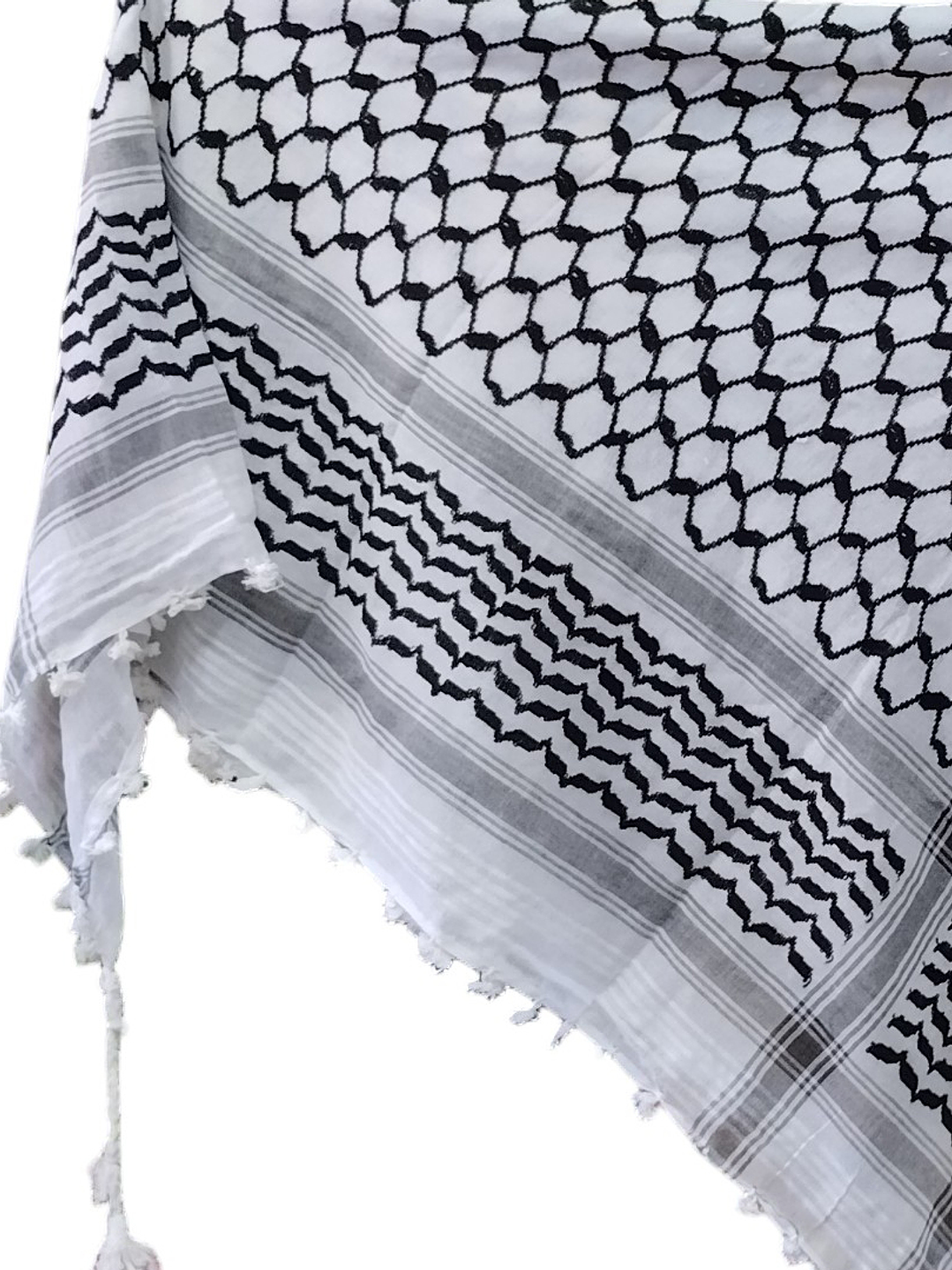 Kufiya Original Clásico 130 cm x 130 cm  Entramado espaciado 2