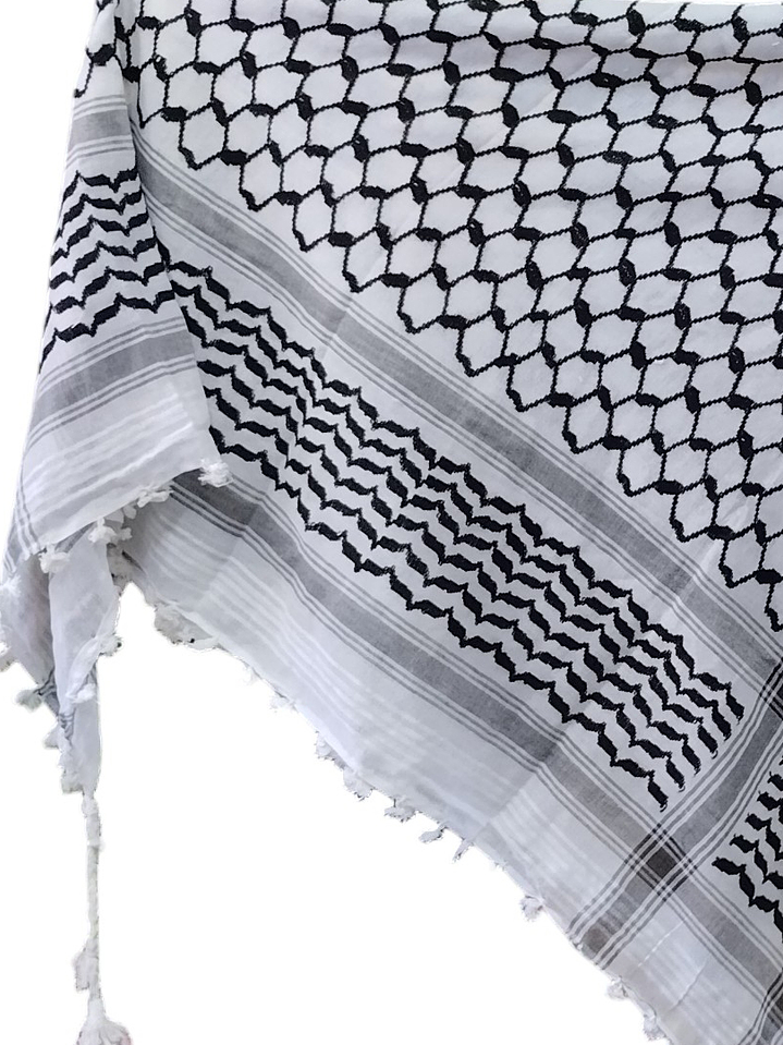 Kufiya Original Clásico 130 cm x 130 cm  Entramado espaciado 2