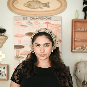 Bandana Lace Crochet Crudo 