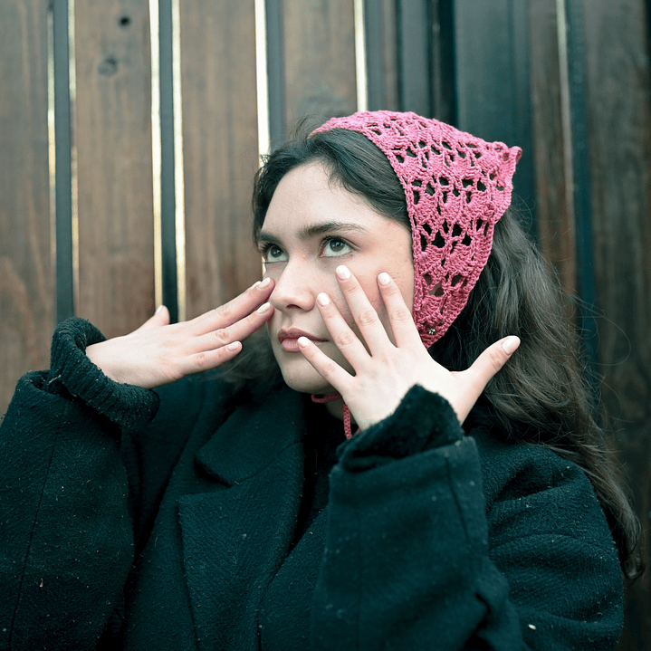 Bandana Lace Crochet Cherry 2