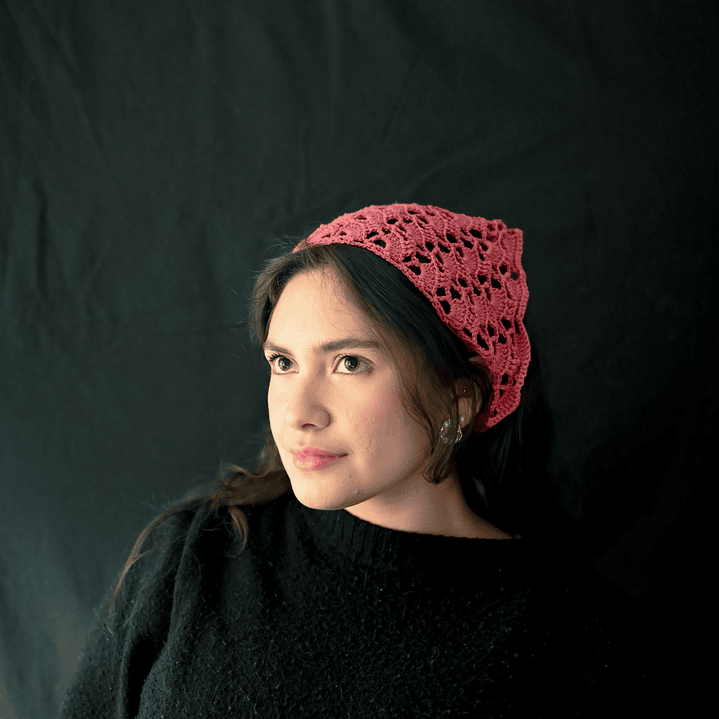 Bandana Lace Crochet Cherry 1