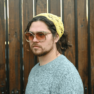 Bandana Lace Crochet Amarilla 