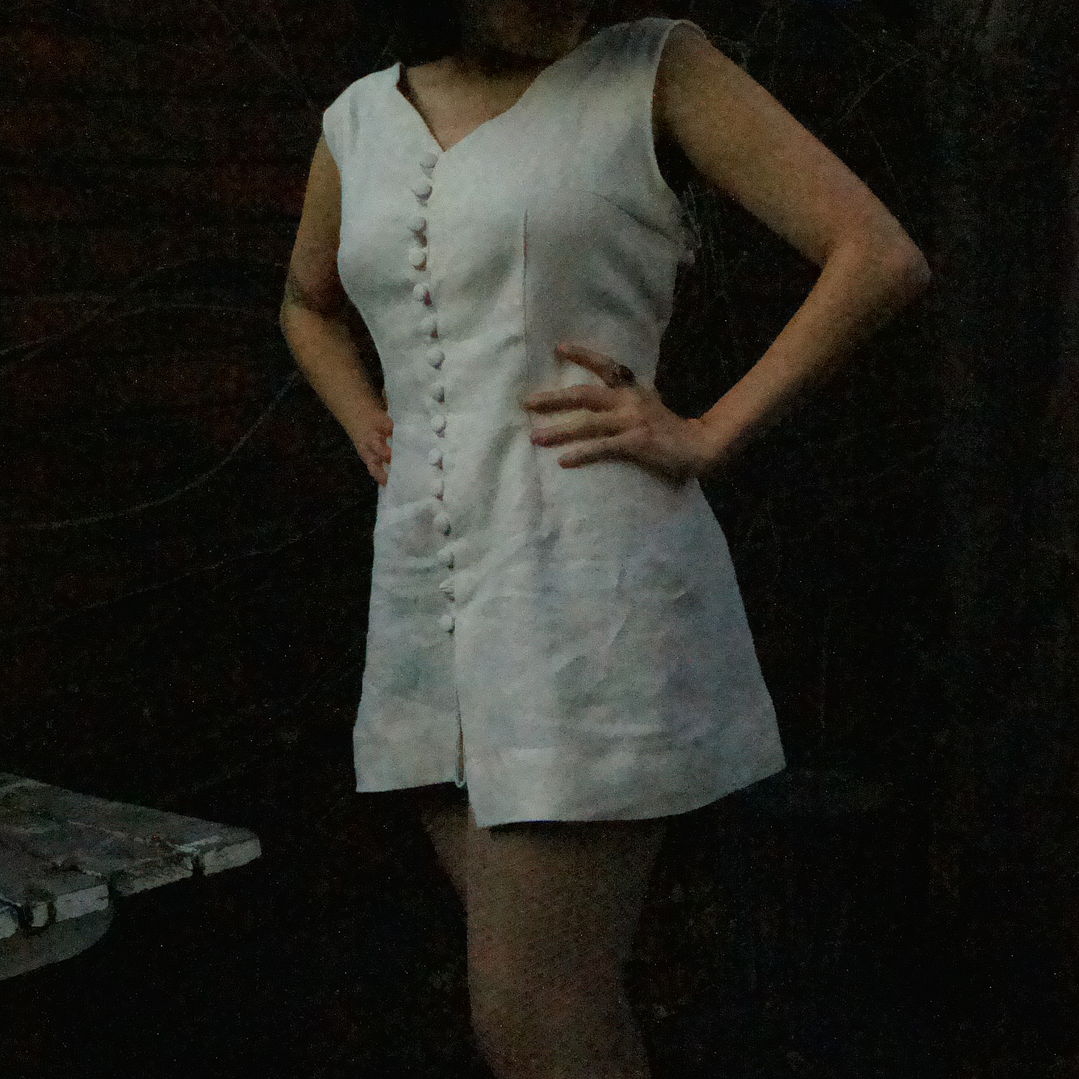 Vestido de Lino color Crudo 1