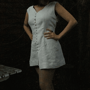 Vestido de Lino color Crudo