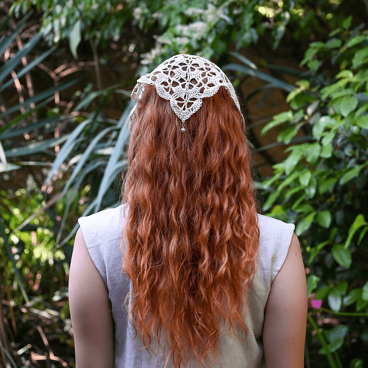 Bandana Lace Crochet Perla 2