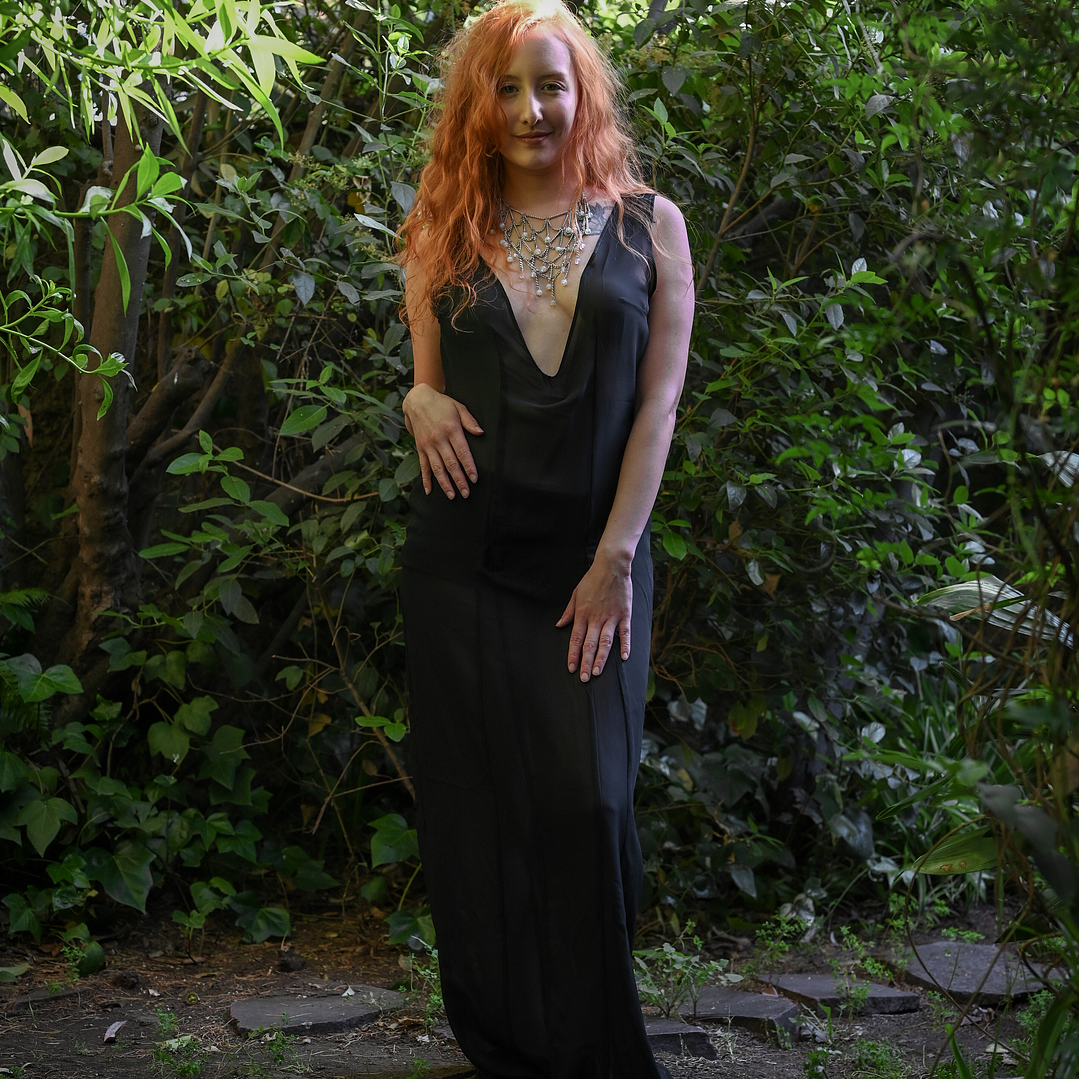 Vestido Gasa Negro  1