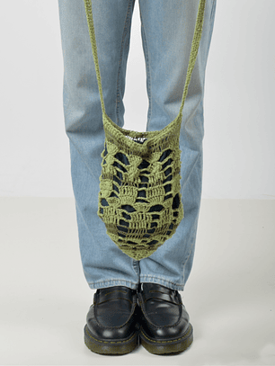 Crossbody Crochet Reticule Verde