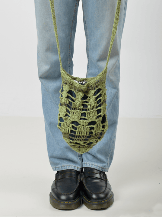 Crossbody Crochet Reticule Verde 1