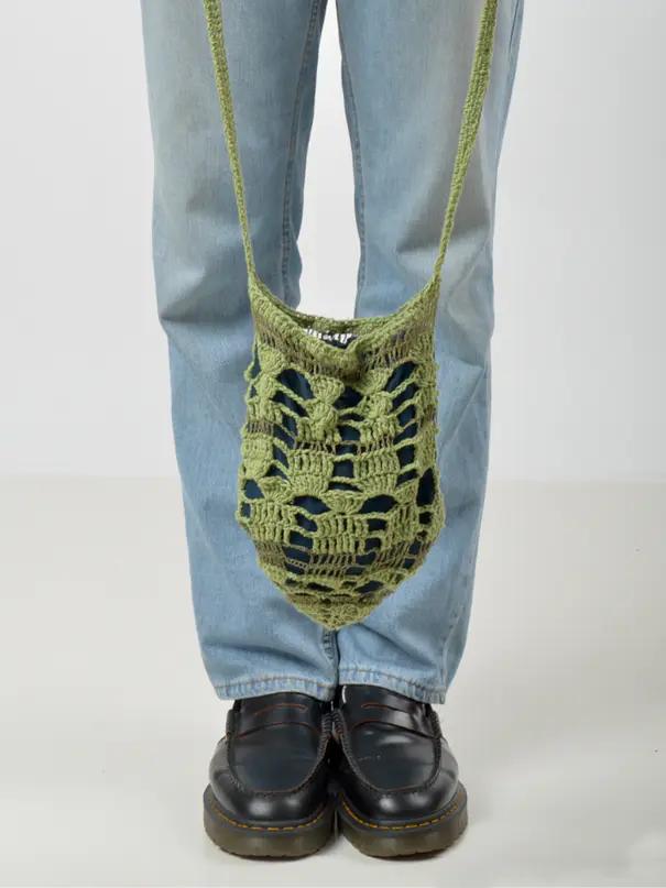 Crossbody Crochet Reticule Verde 1