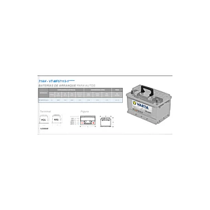 Batería Varta Silver 71Ah 600 CCA MF57113-1