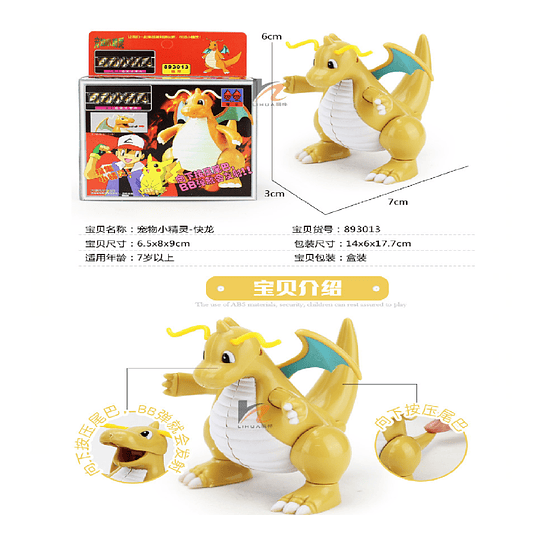 Pokemon Figura Dragonite Armable