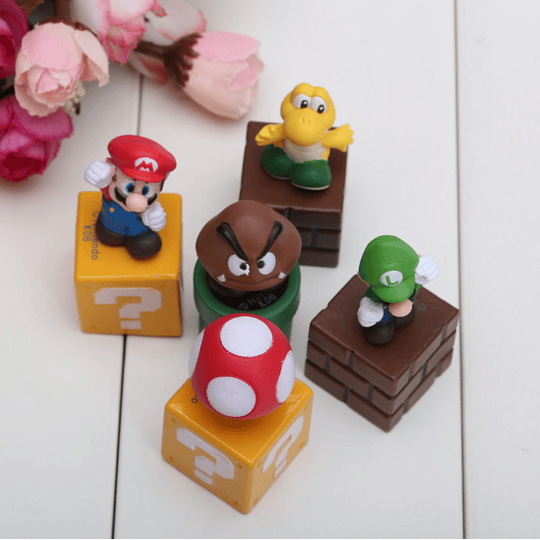 Mario Bros Set 5 Figuras 5 cm