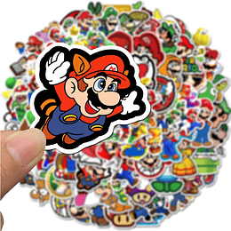 Mario Bros Set de 50 Stickers