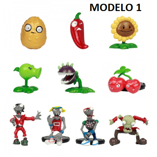 Plantas vs Zombies Set 10 Figuras (Modelo 1)