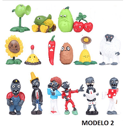 Plantas vs Zombies Set 16 Figuras (Modelo 2)